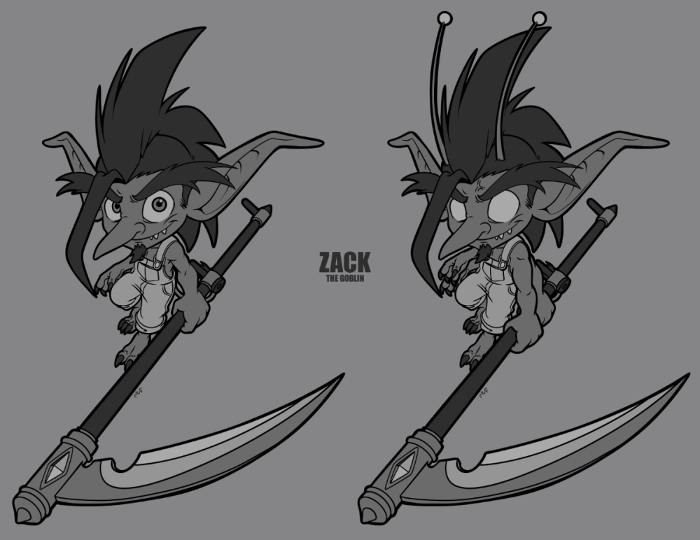 Multi-Arms & Brain Antennae - Grayscale - By RachelTheFictionkin.png