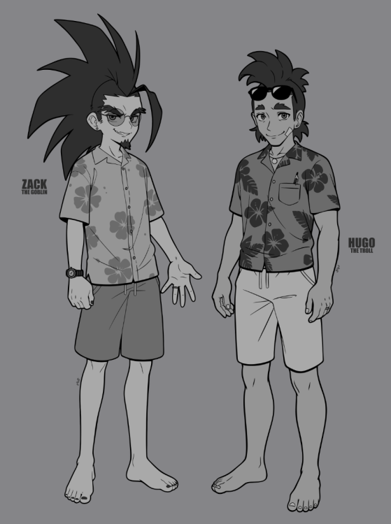 Hula Holiday - Grayscale