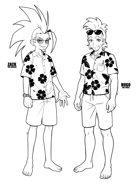 Hula Holiday - Lineart